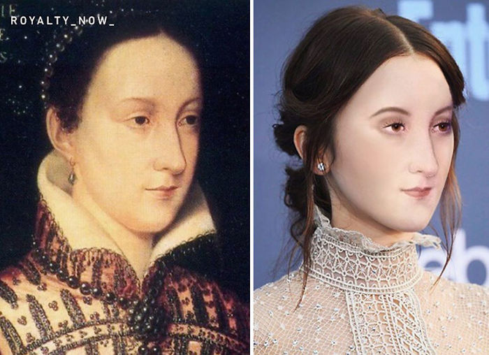 Madame de Pompadour recreada en la época actual por el artista Royalty Now
