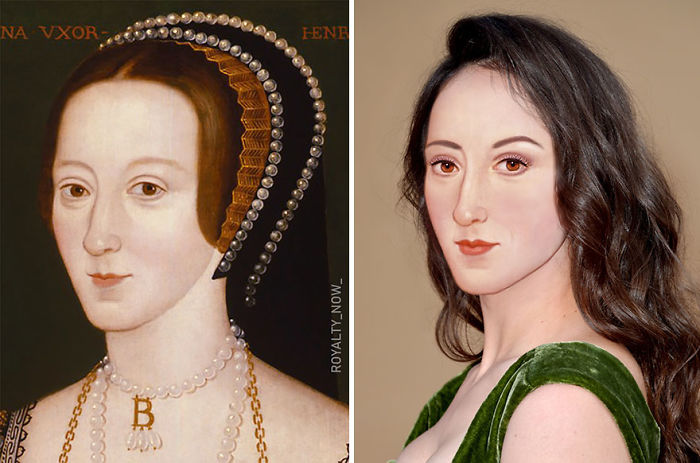 Ana Bolena recreada en la época actual por el artista Royalty Now