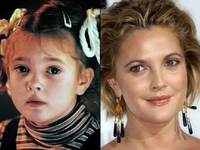 Drew Barrymore antes y después