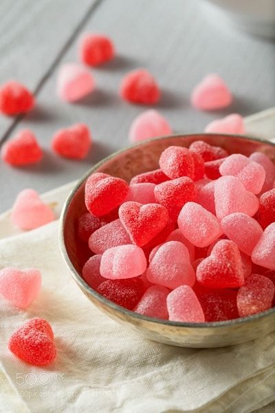 Gomitas caseras en forma de corazón