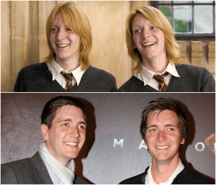 Oliver y James Phelps como Fred y George Weasley