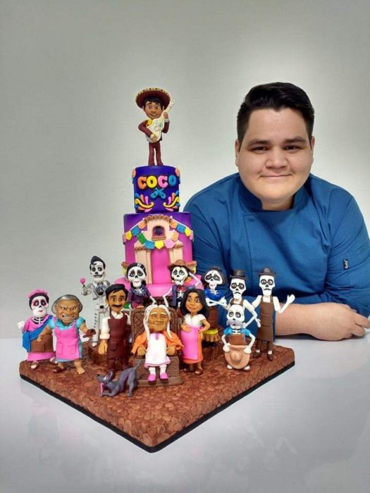Pastel de fondant de Coco