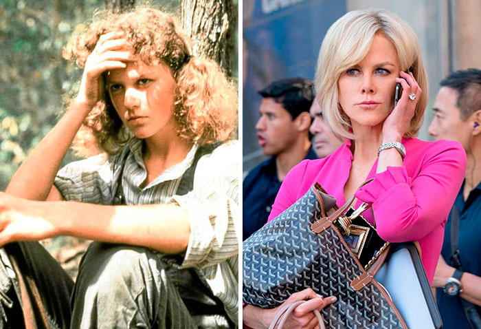 Nicole Kidman en su primer papel actoral vs el último