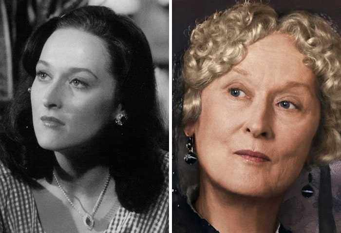 Meryl Streep en su primer papel actoral vs el último
