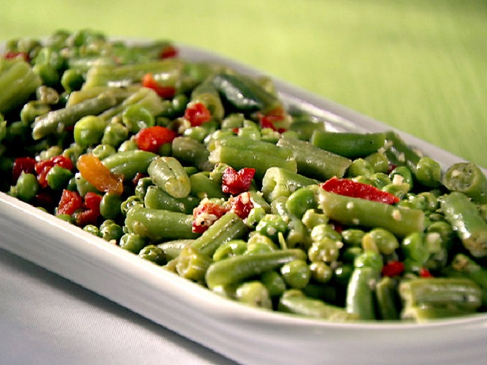 Legumbres en platillo saludable