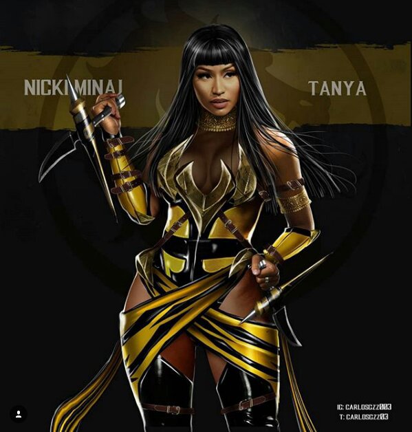 Nicki Minaj como Tanya ilustrada por Carlos Gonzalez
