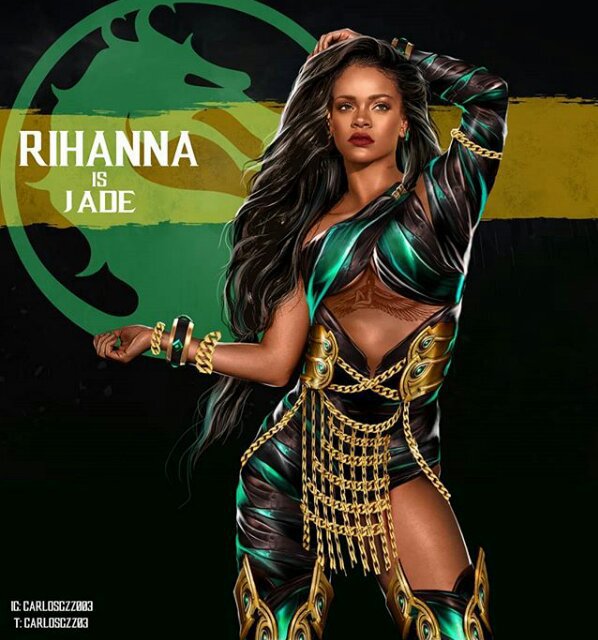Rihanna como Jade ilustrada por Carlos Gonzalez