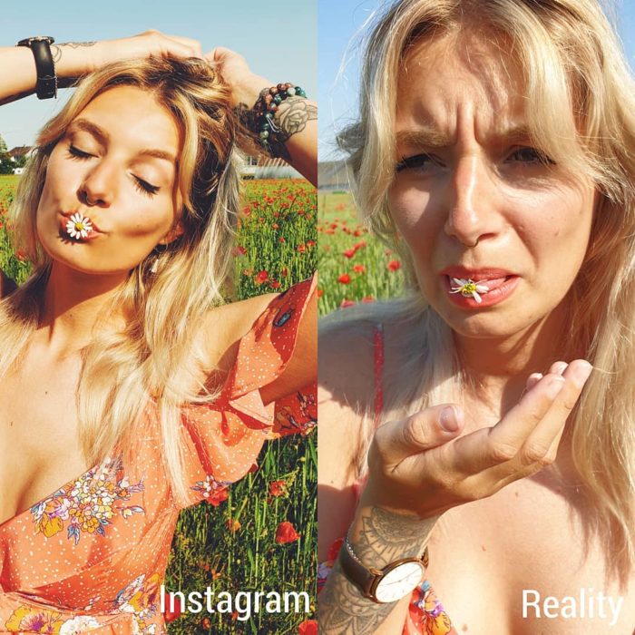 Influencer Kim Britt revela la verdad detrás de las fotos perfectas de Instagram; expectativa vs. realidad