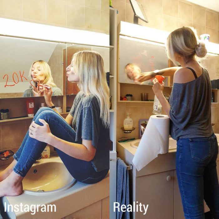 Influencer Kim Britt revela la verdad detrás de las fotos perfectas de Instagram; expectativa vs. realidad