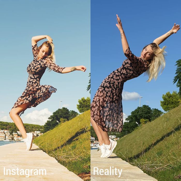 Influencer Kim Britt revela la verdad detrás de las fotos perfectas de Instagram; expectativa vs. realidad