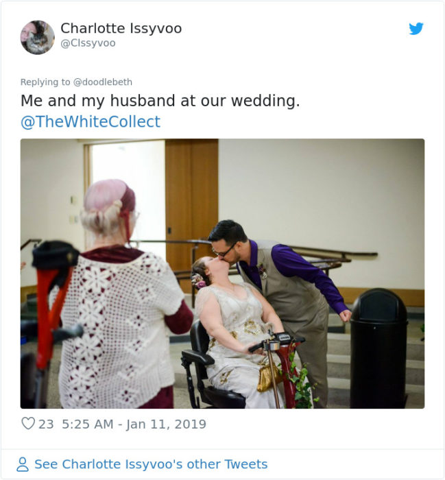 Comentarios en Twitter sobre mujeres que se casan en silla de ruedas