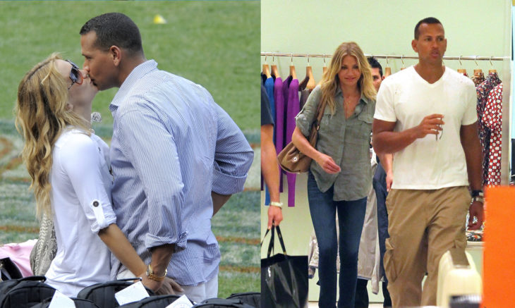 Kate Hudson besando a Alex Rodríguez. Cameron Díaz y Alex Rodríguez caminando juntos tomados de las manos
