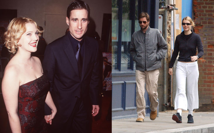 Drew Barrymore y Gwyneth Paltrow caminando tomadas de la mano de Luke Wilson en diferentes fotos