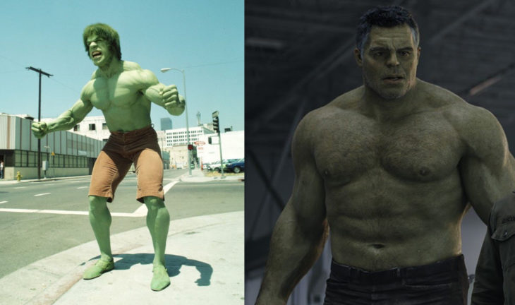 Hulk en su primera aparición en televisión vs en cine