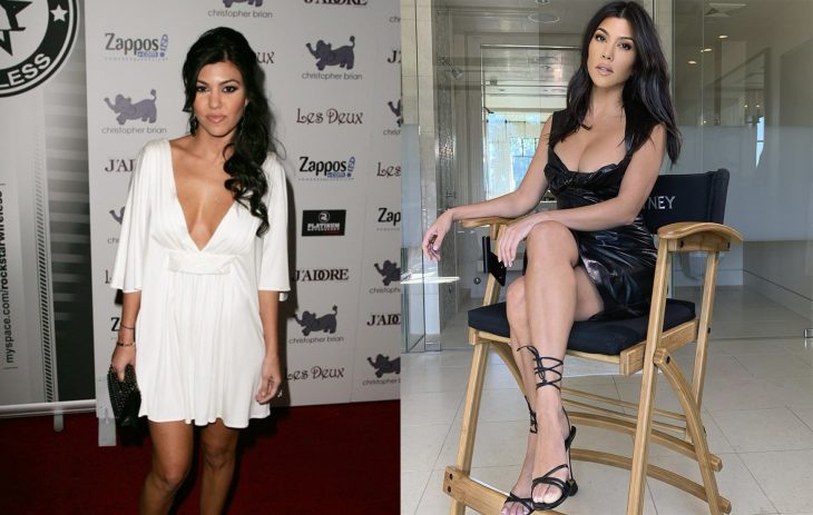 Comparación de Kourtney en el primer episodio de la serie vs actualmente 
