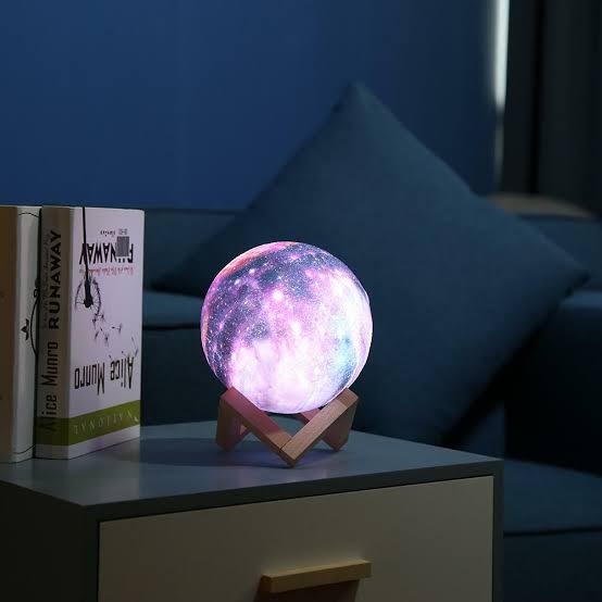 lámpara led de acrílico en forma de luna