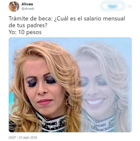 Meme de señora que está triste y después feliz 