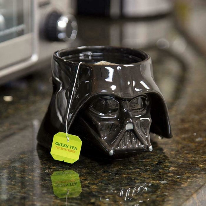 Taza en forma de la cabeza de Darth Vader
