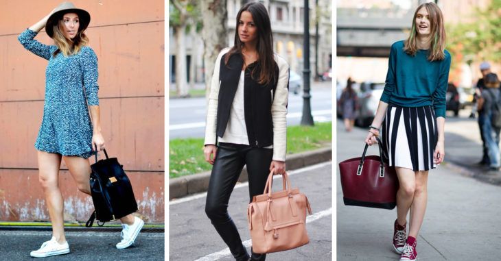 Chicas llevando bolsos de colores