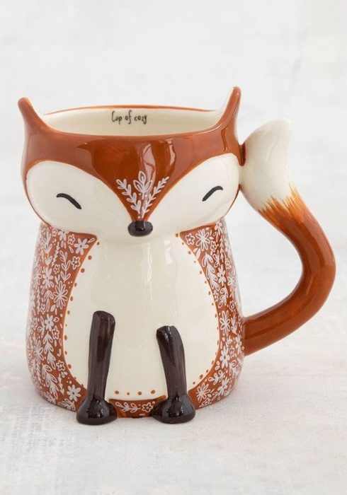 Taza con diseño de zorro