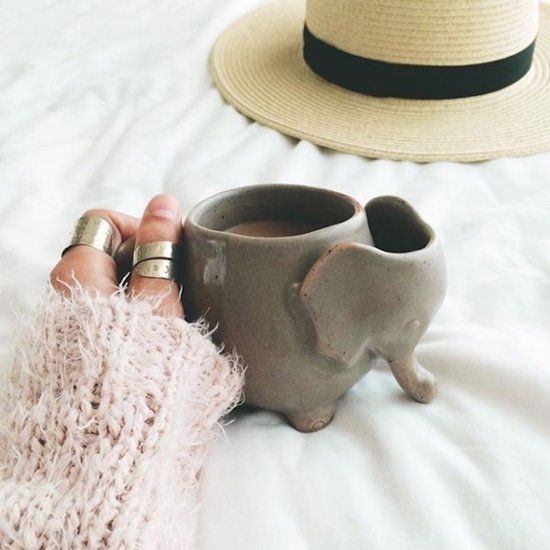 Taza con diseño de elefante