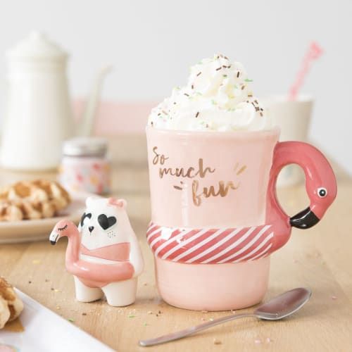 Taza en forma de Flamingo