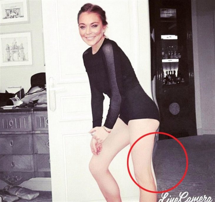 Error de Photoshop cometido por Lindsey Lohan