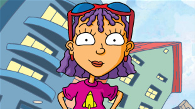 Reggie Rocket sonriendo, caricatura Rocket Power