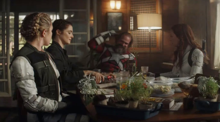 Tráiler de Black Widow; Scarlett Johansson, Natasha Romanoff; David Harbour, Guardián Rojo; Florence Pugh, Yelena Belova; Rachel Weisz, Melina Vostokoff