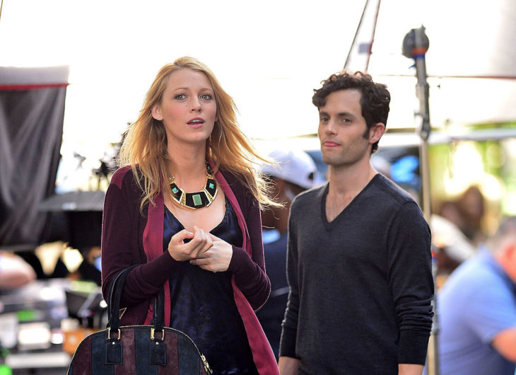 Penn Badgley y Blake Lively en Gossip Girl como Serena y Dan