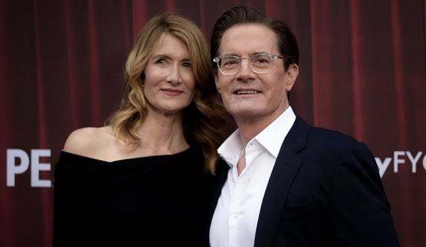 Laura Dern y Kyle MacLachlan durante un evento de cine