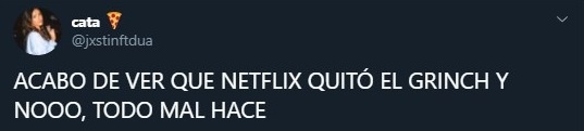 Tuit sobre El Grinch ha sido retirado de Netflix