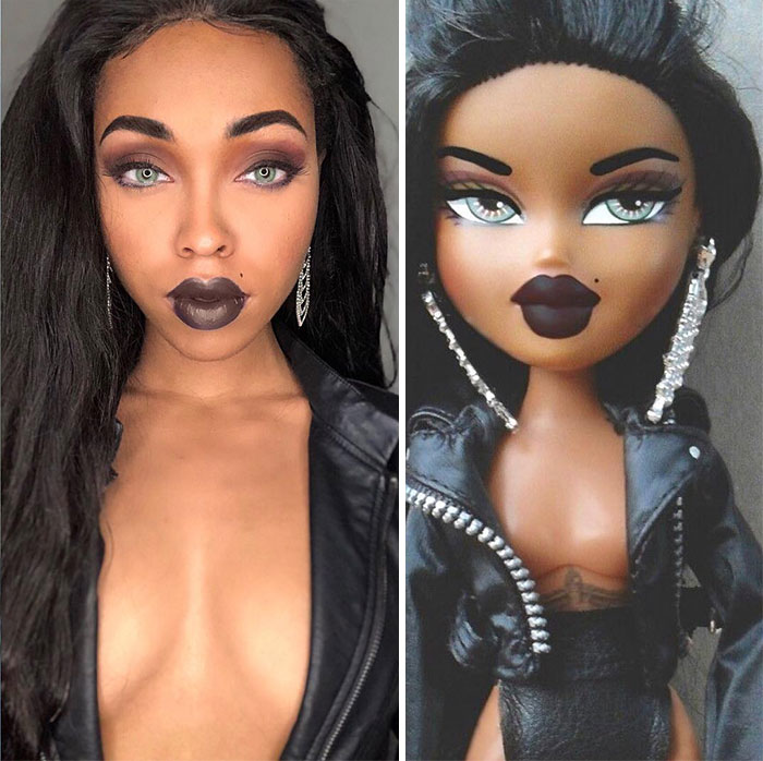 Cosplayer Jasmine James, disfrazada como una bratz 