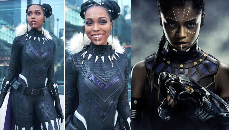 Cosplayer Jasmine James, disfrazada como Suri de Black Panther 