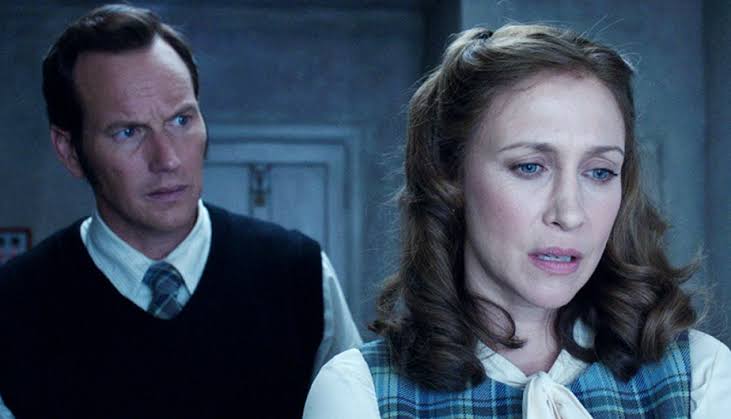 Escena de la película El Conjuro con los esposos Warren