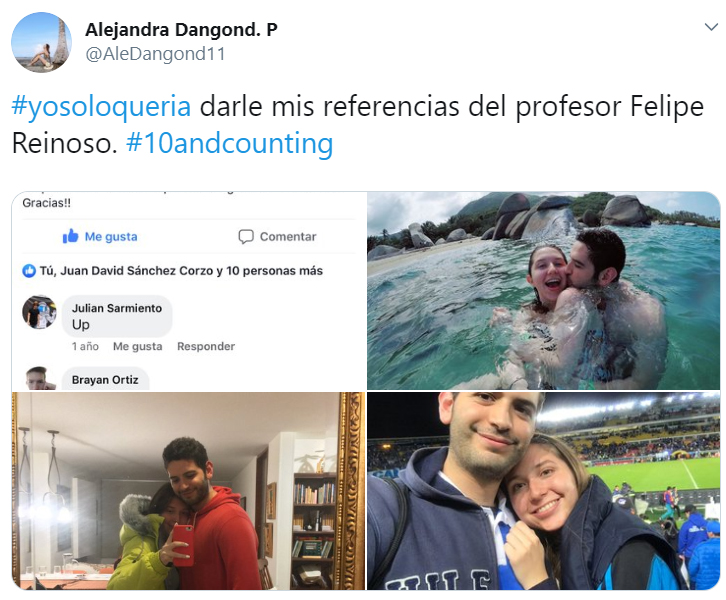 Historia en Twitter con el hastag Yo solo quería, de parejas que se conocieron de manera inusual