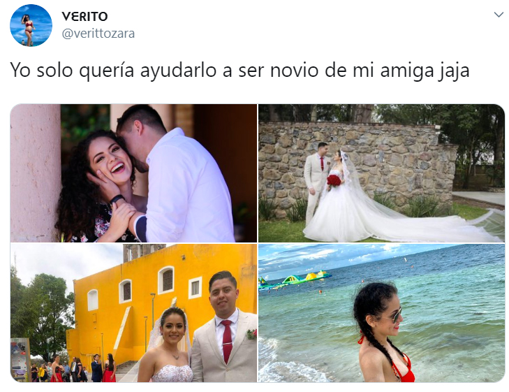 Historia en Twitter con el hastag Yo solo quería, de parejas que se conocieron de manera inusual