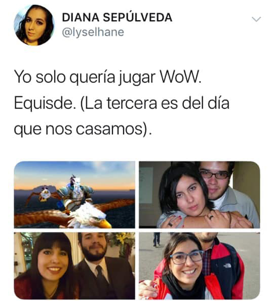 Historia en Twitter con el hastag Yo solo quería, de parejas que se conocieron de manera inusual