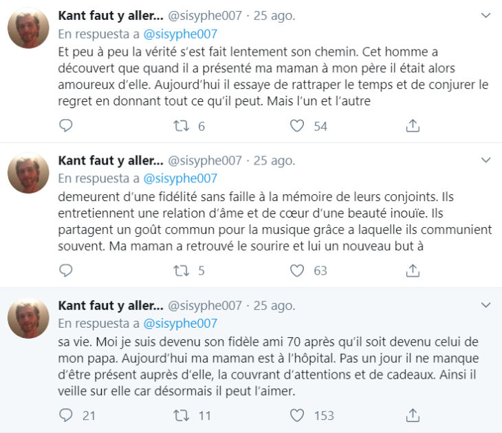 Historia en Twitter de mujer que se encontró con su exnovio 70 años después