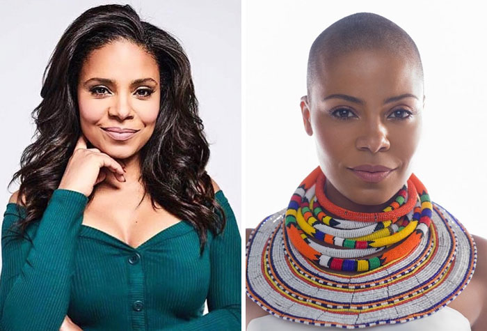 Sanaa Lathan antes y después de raparse el cabello