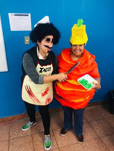 Disfraz de taquero y trompo de pastor