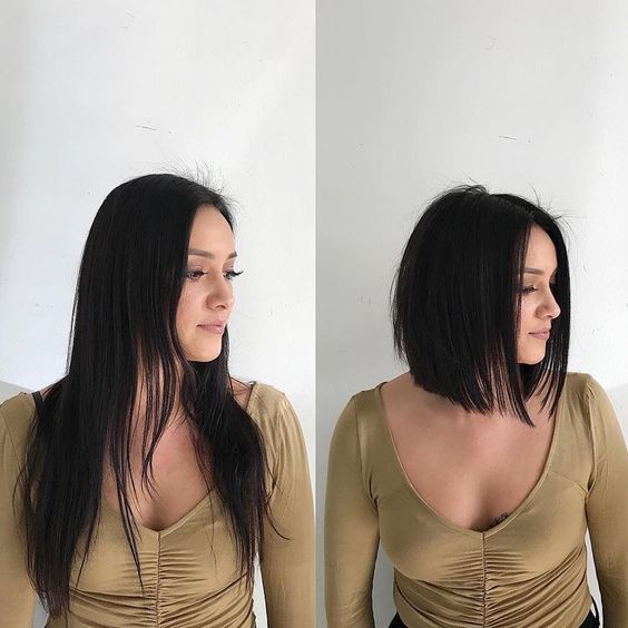 Antes y después de cortes de cabello