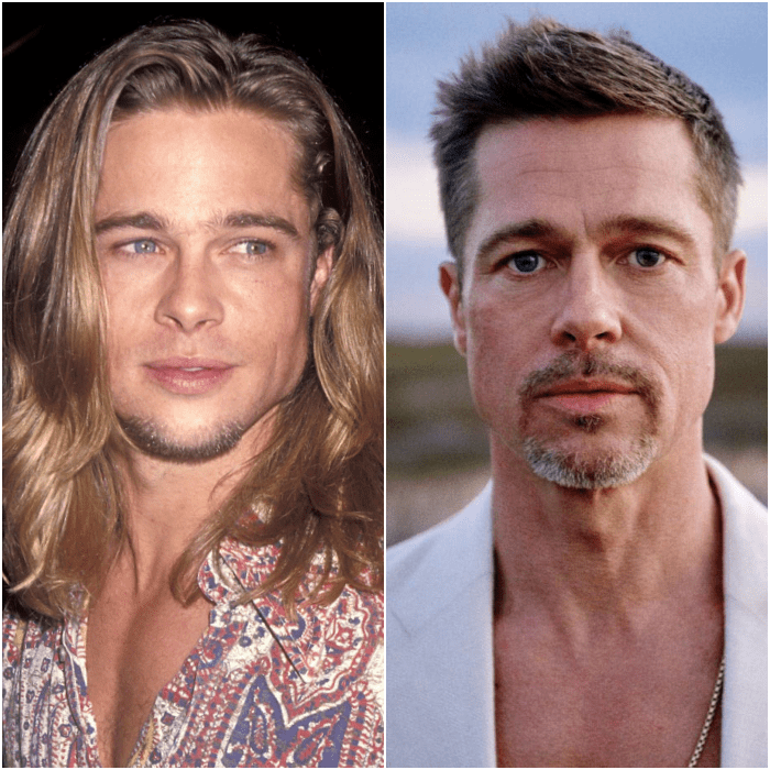 brad pitt cabello largo cabello corto