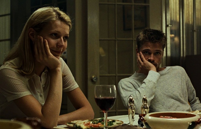 Gwyneth Paltrow y Brad Pitt en Seven