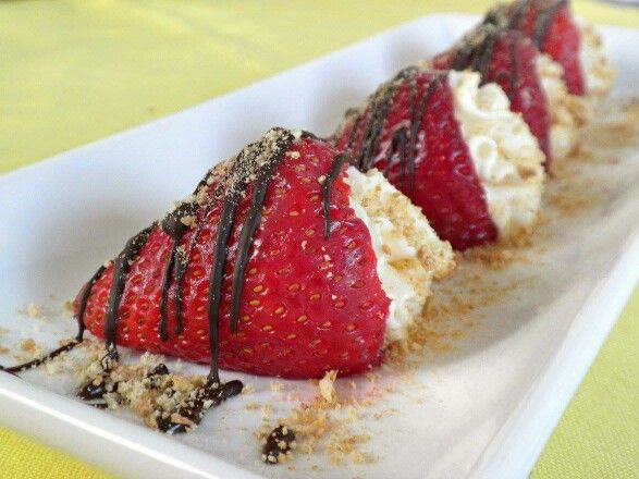 Fresas rellenas de chessecake