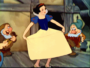 Gif Blancanieves bailando con los enanos