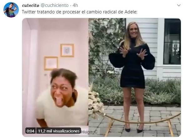 Tuit sobre la pérdida de peso de Adele