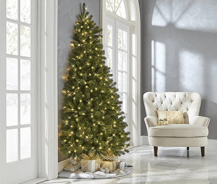 Árbol de navidad a la mitad