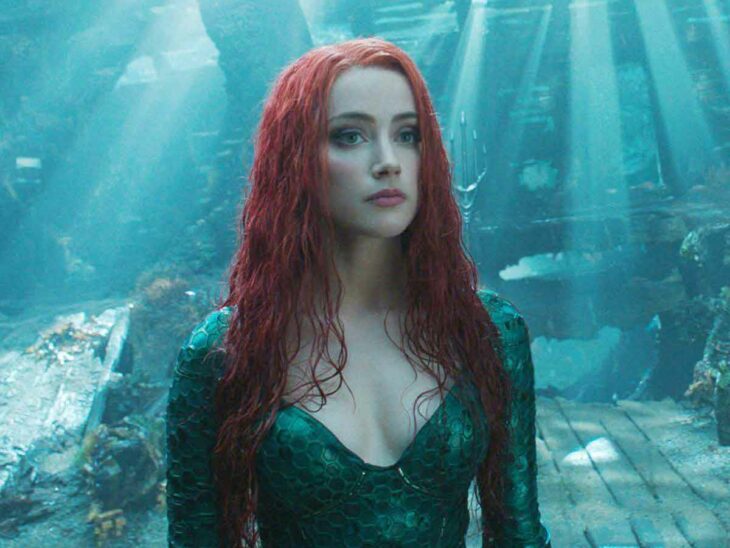 Amber Heard actuando en la película de Aquaman
