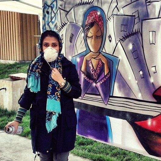 Pintura creada por Shamsia Hassani, grafitera de Kabul